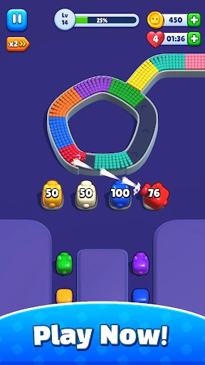 Zrzut ekranu 2 z gry Block Loop Shooter - gra logiczna